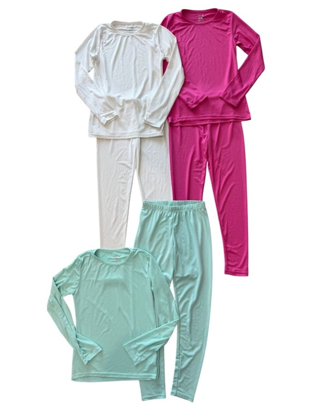Max & Olivia Girls Thermal Base Layer Set Lot (Size L / 10-12) - 3 Pieces